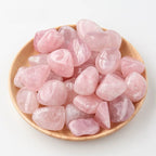 Natural tumbled crystals with smooth finish and varied mineral colors