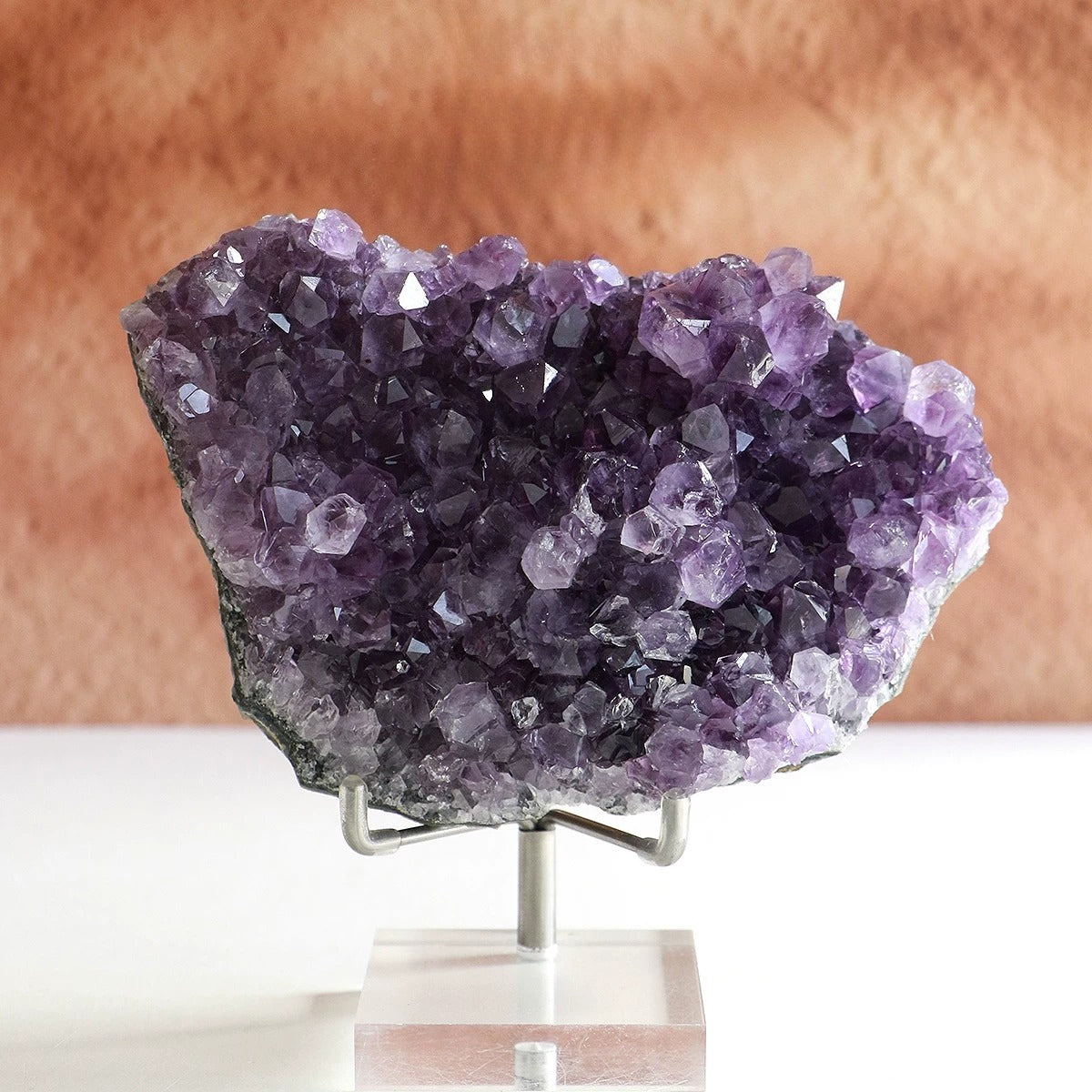 Uruguay amethyst cluster mineral specimen for entryway display bracelet cleansing and meditation