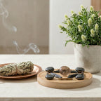 Compact Earth energy crystal set for protection clearing and meditation practice
