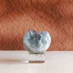 Natural blue celestite crystal cluster mineral specimen unique couple gift office decor