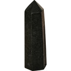 Black tourmaline hexagonal point available in 12cm to 16cm sizes for gifts and collectors