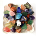 Mixed raw crystal stones colorful natural mineral chips for decor and specimens