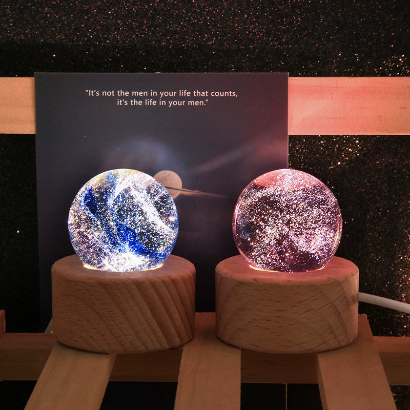Colorful glass crystal ball keepsake gift for girlfriend boyfriend friends and family
