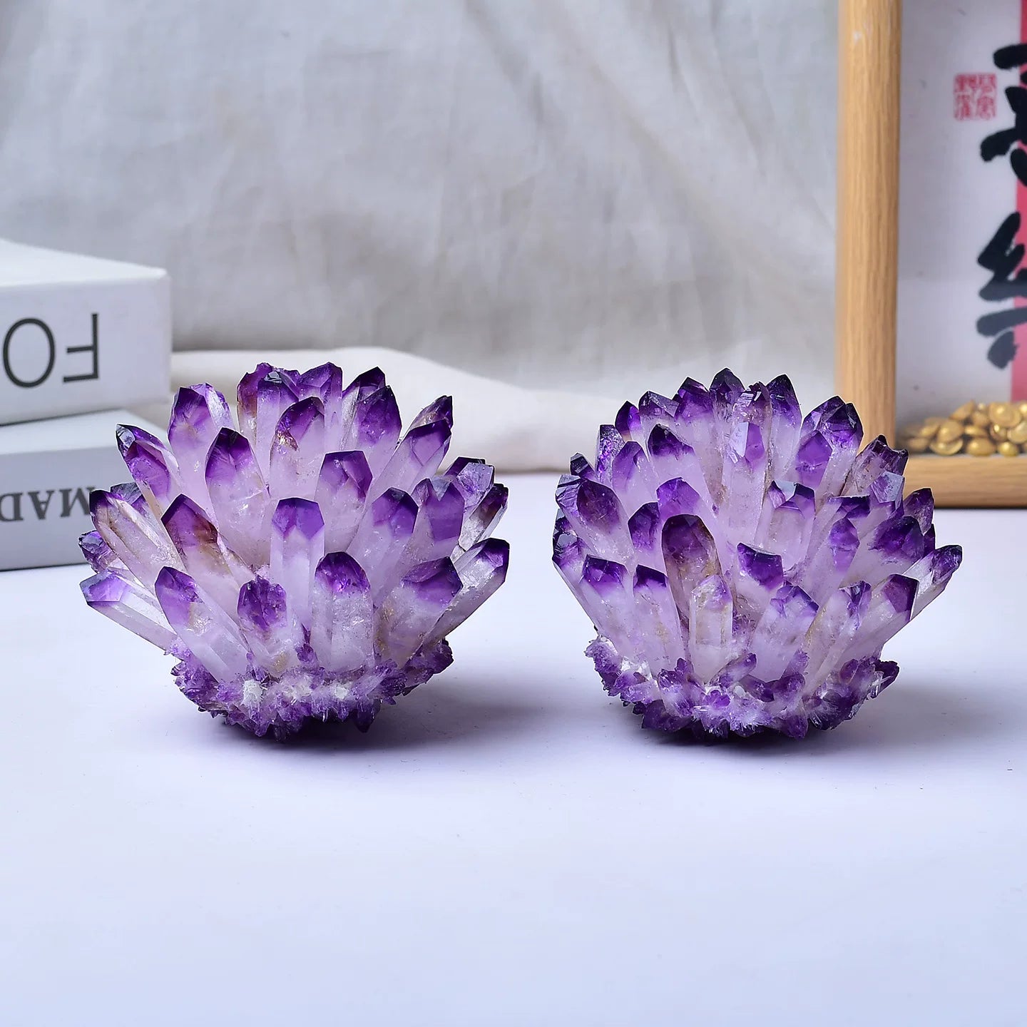 Amethyst crystal cluster for bracelet cleansing meditation home decor and gifts