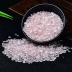 Polished rose quartz chips for plant decor terrariums crafts and bracelet cleansing bowls