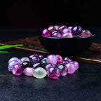 Natural fluorite gemstone chips polished mineral stones for home decor and collecting