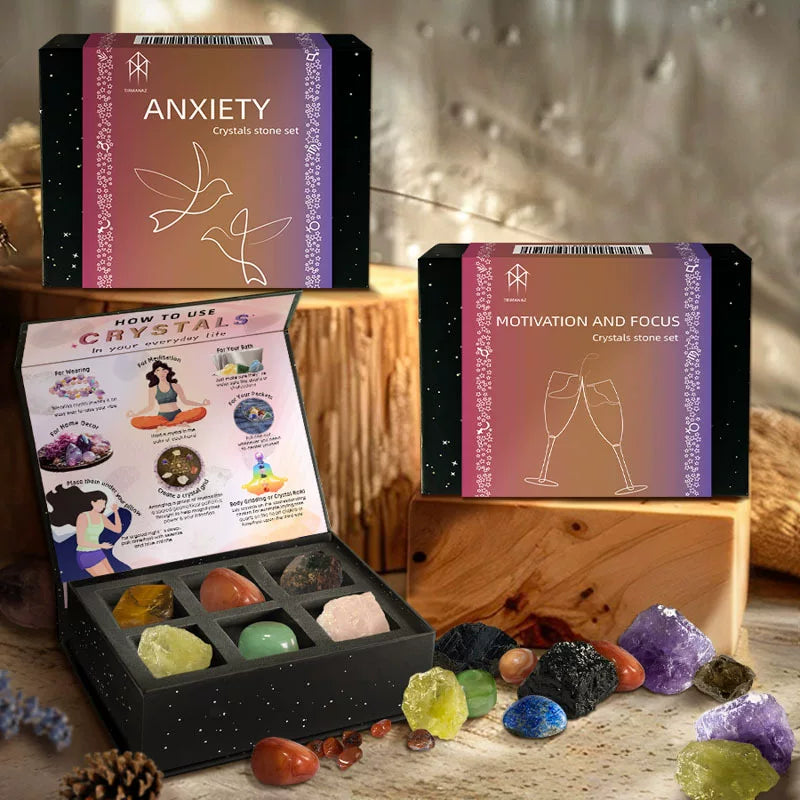 Crystal gift box for yoga meditation self care and spiritual holiday gifts