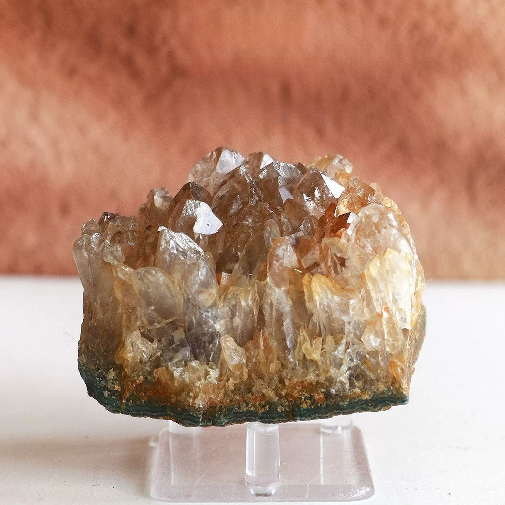 Natural Brazilian amethyst crystal cluster raw purple geode with stand for decor and gifts