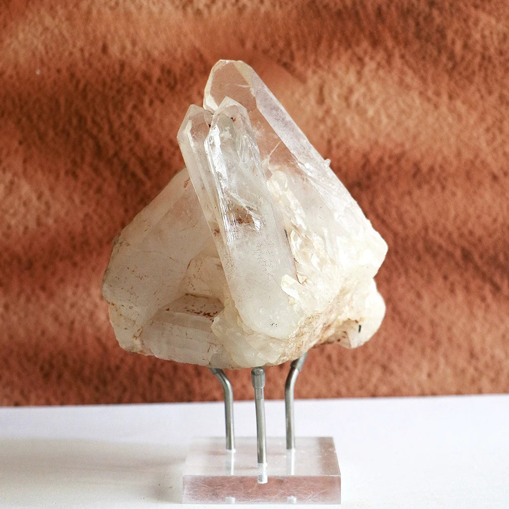 Natural clear quartz crystal cluster raw white quartz specimen for energy cleansing and home decor