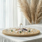 Complete 30cm crystal grid ritual kit with 49 stones for home altar decor