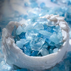 Natural aquamarine crystal chips blue tumbled stone gravel for decor crafts and gifts